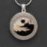 Shoreline pendant with Rose Gold Sun