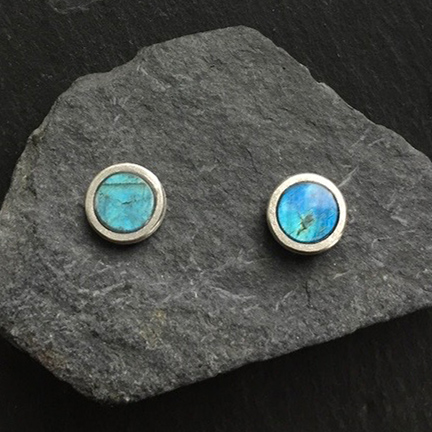Labradorite stud earrings
