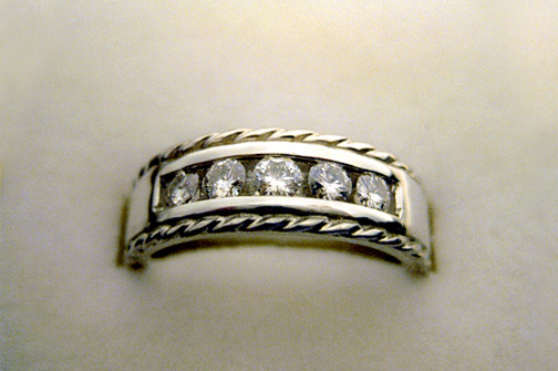 Photo - Custom ring - Sterling silver and Moissanite