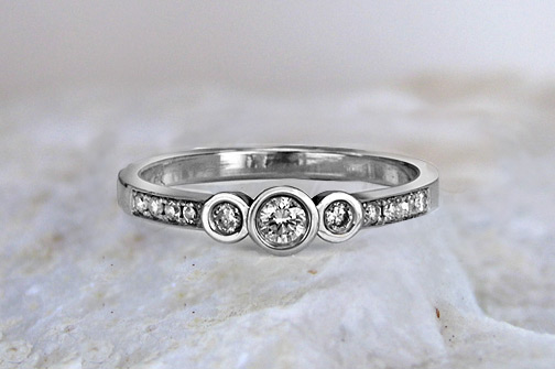 Photo - Custom engagement ring - Sterling Silver with Diamonds