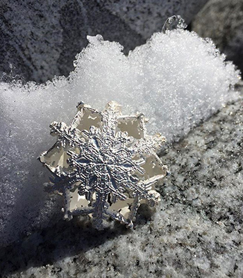 Sterling Silver Snowflake sculpture